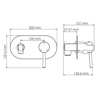 Wasserkraft Main 4138 Встраиваемый смеситель для душа с гигиенической лейкой